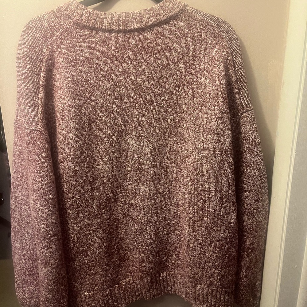 Women's Marled j crew sweater - light burgundy. - Picture 7 of 7